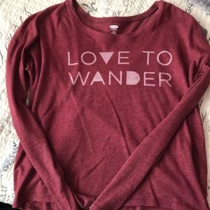 Graphic long sleeved shirt